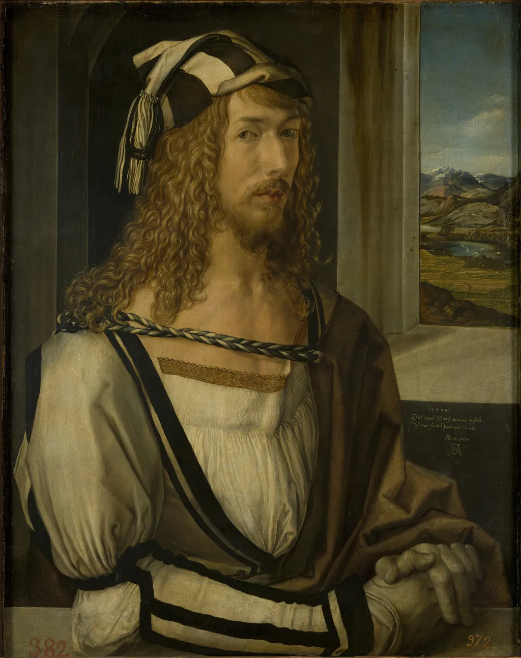 Self-Portrait, by Albrecht Dürer, oil, 1500