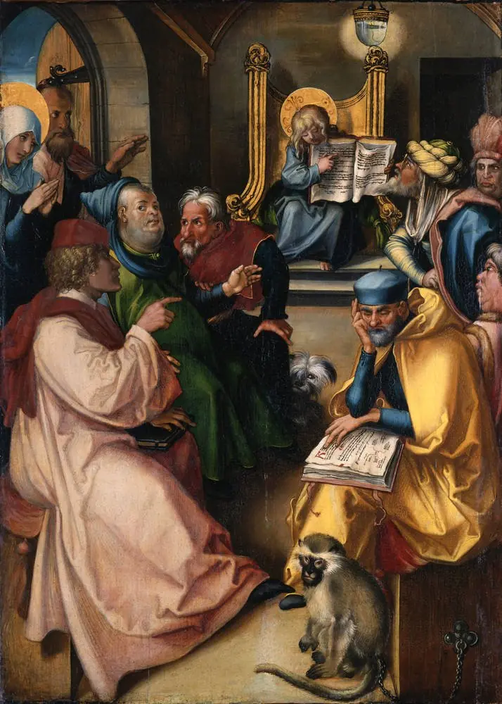 Seven Sorrows Polyptych: Christ among the Doctors, by Albrecht Dürer
