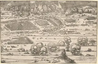 Siege of a Fortress:  Left Portion, by Albrecht Dürer, 1527