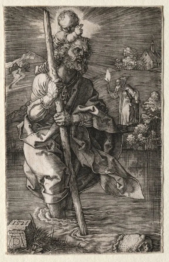 St. Christopher, Facing Right, by Albrecht Dürer, 1496