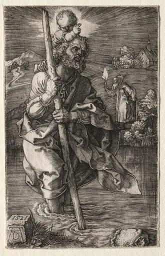 St. Christopher, Facing Right, by Albrecht Dürer