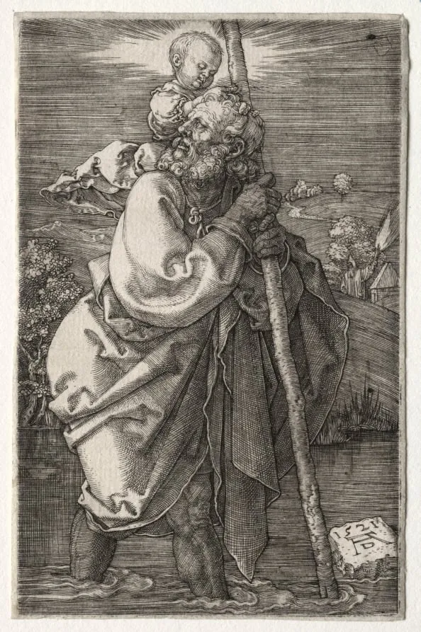 St. Christopher, Facing to the Left, by Albrecht Dürer, 1521