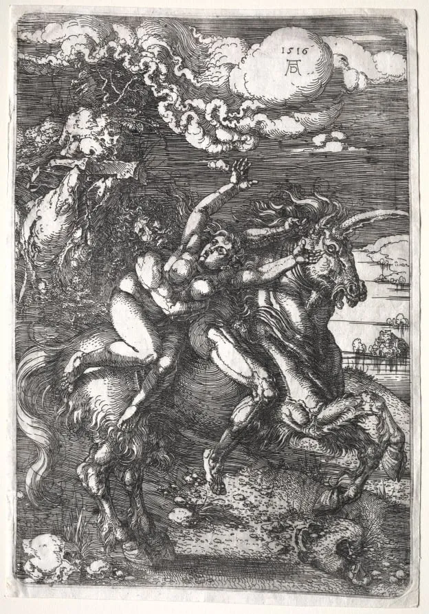 The Abduction on a Unicorn, by Albrecht Dürer, 1516