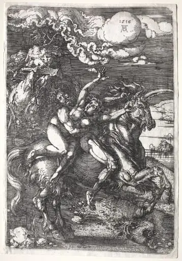 The Abduction on a Unicorn, by Albrecht Dürer