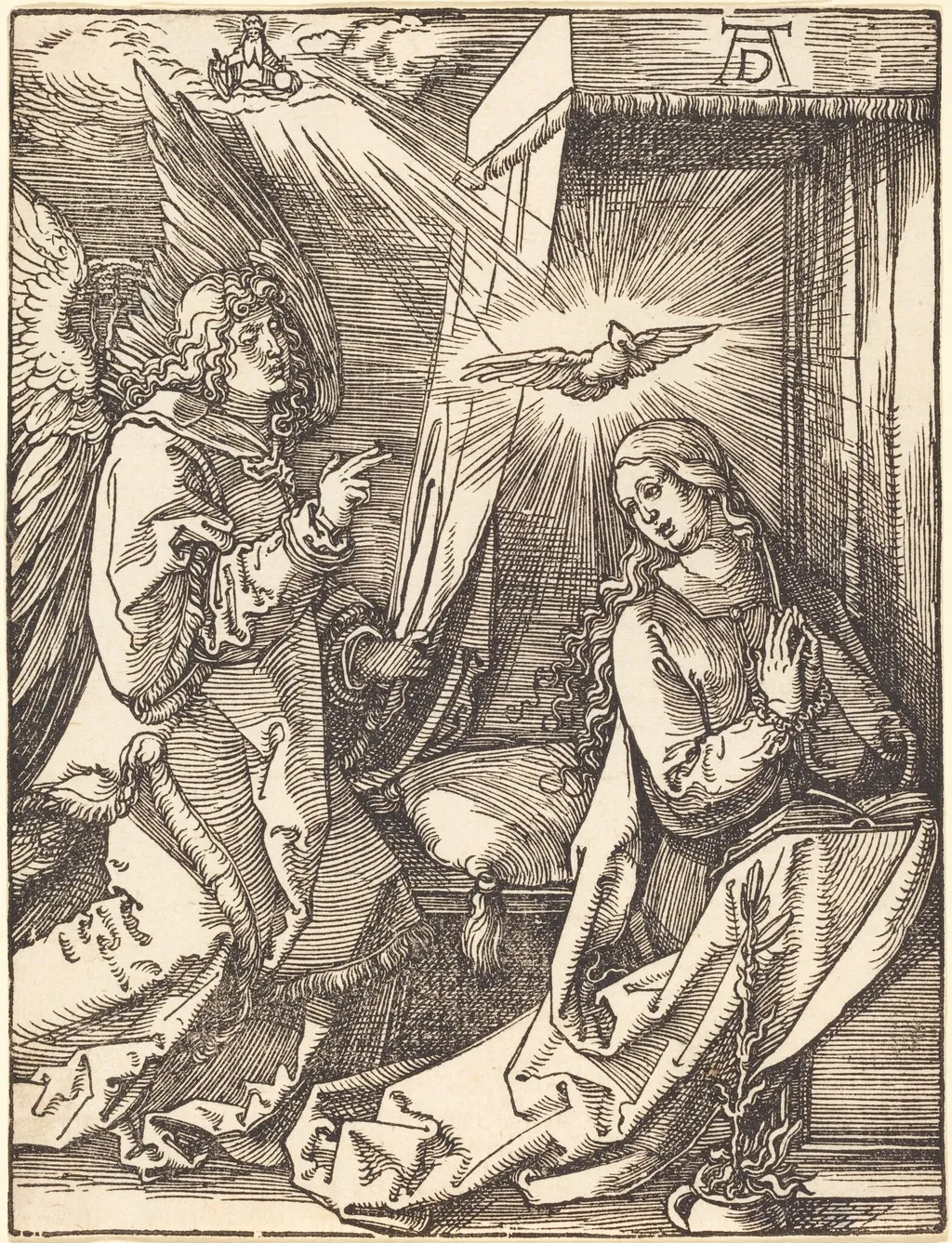 The Annunciation, by Albrecht Dürer, ink, 1510