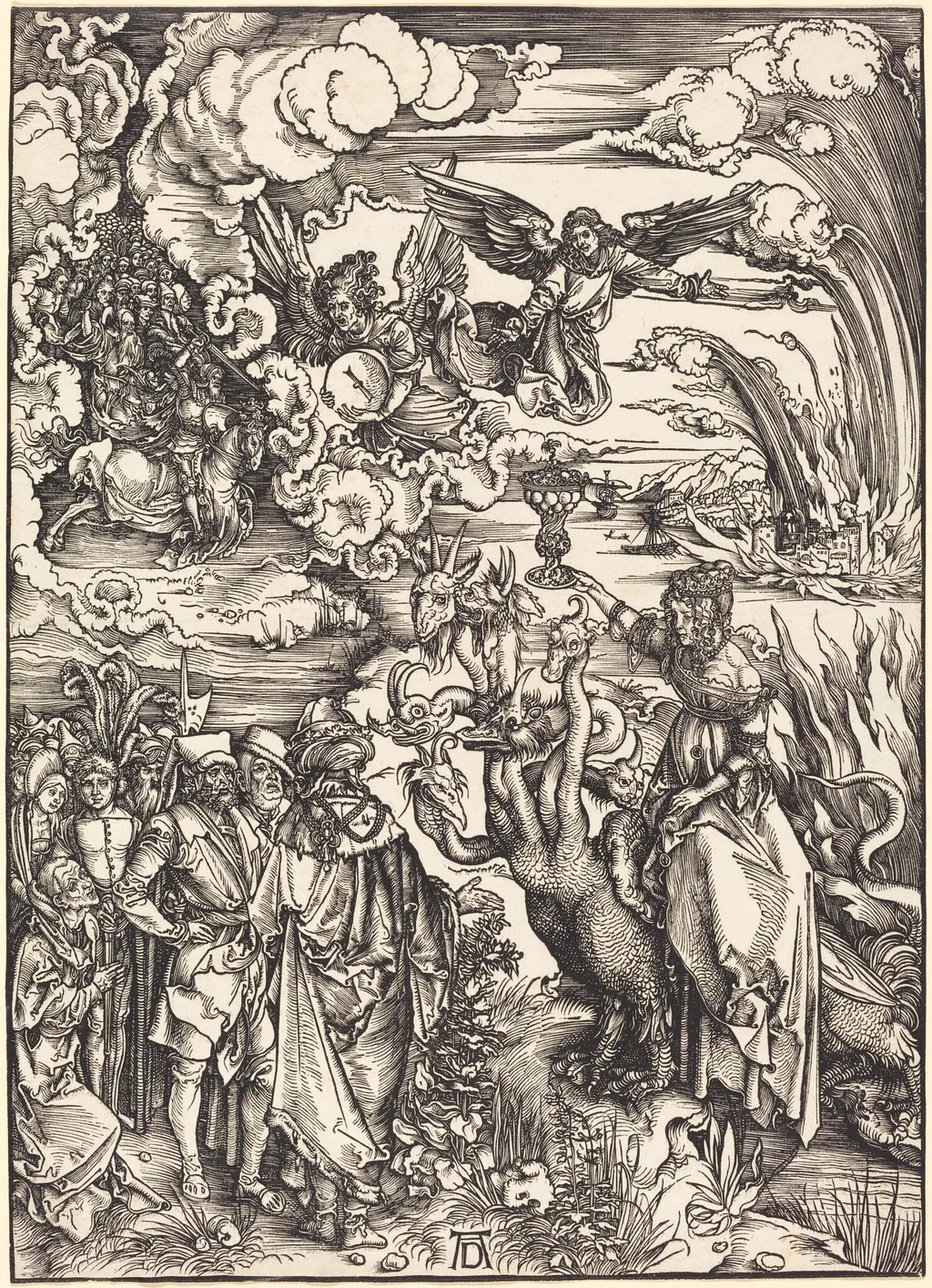 The Babylonian Whore, by Albrecht Dürer, ink, 1497