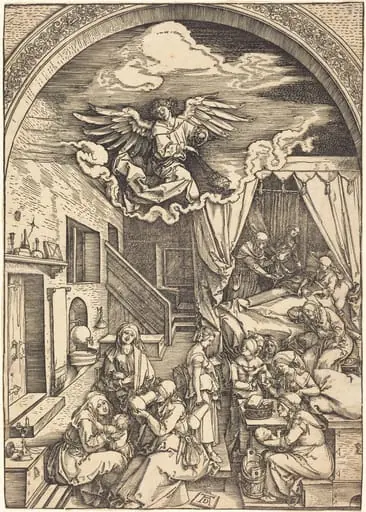 The Birth of the Virgin, by Albrecht Dürer