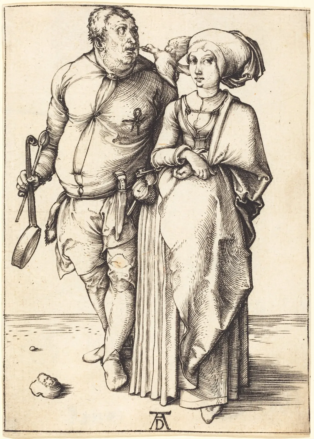 The Cook and His Wife, by Albrecht Dürer, ink, 1496