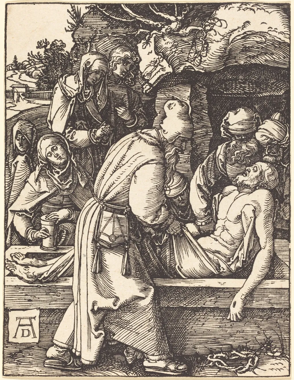 The Deposition, by Albrecht Dürer, ink, 1510