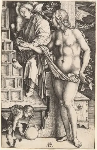 The Dream of the Doctor (Temptation of the Idler), by Albrecht Dürer, 1498