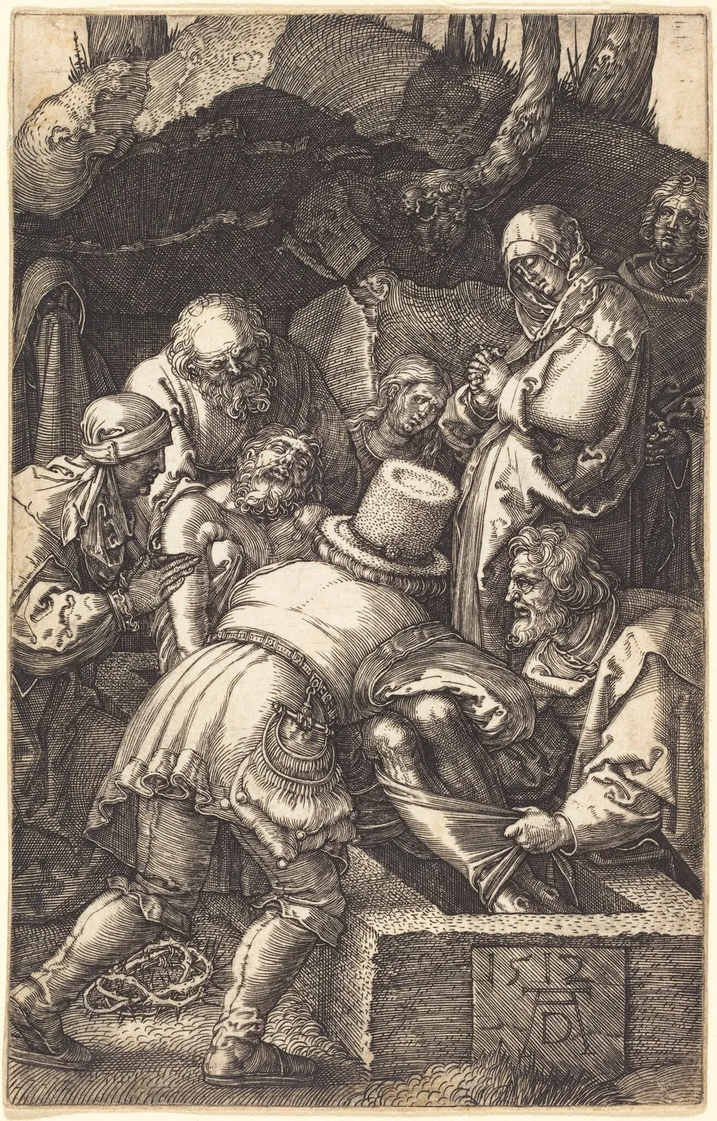 The Entombment, by Albrecht Dürer, ink, 1512