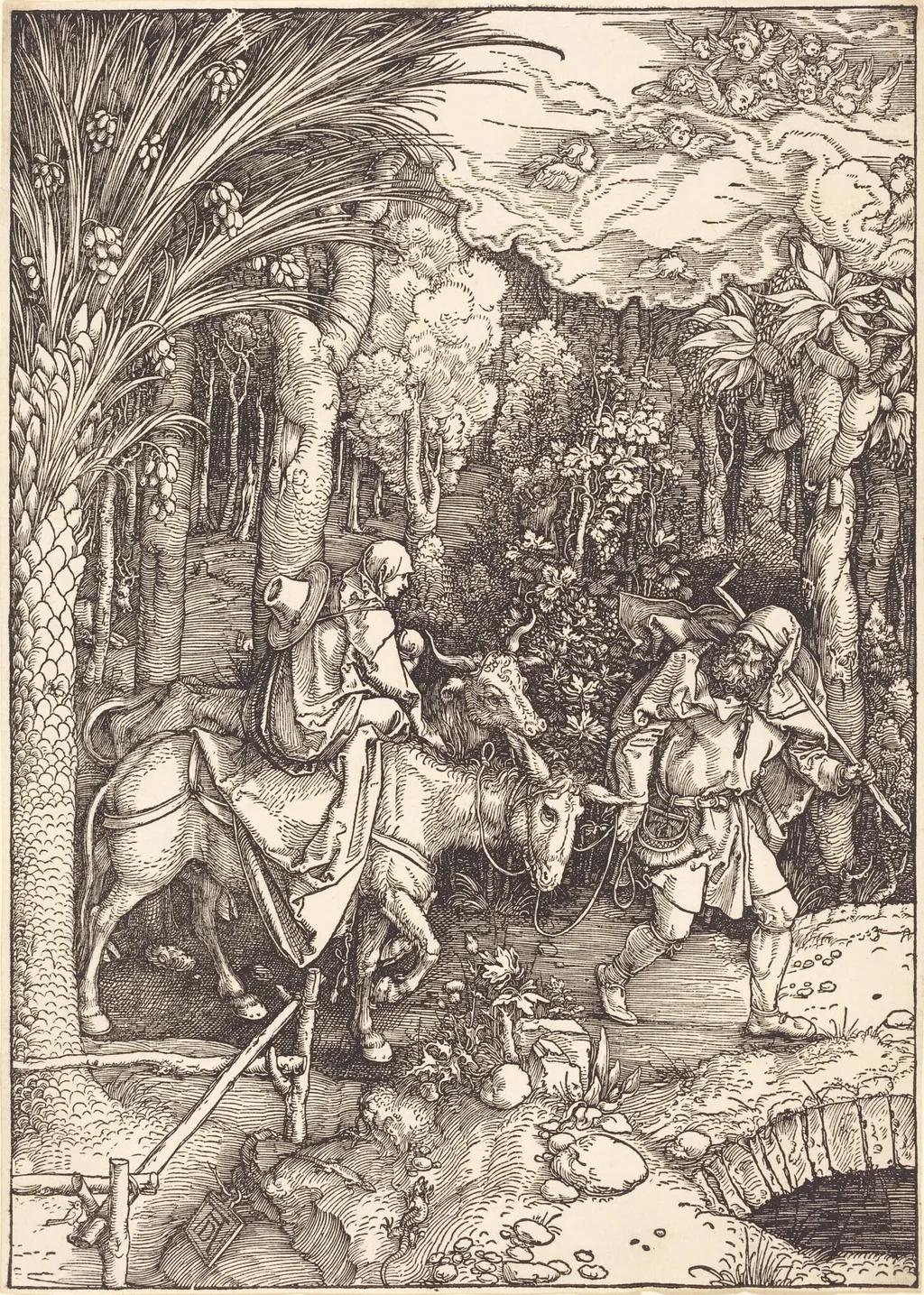 The Flight into Egypt, by Albrecht Dürer, ink, 1504