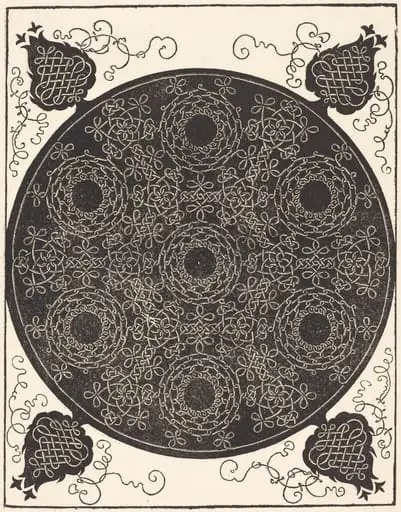 The Fourth Knot (combining seven circular groups of knots with black centers), by Albrecht Dürer