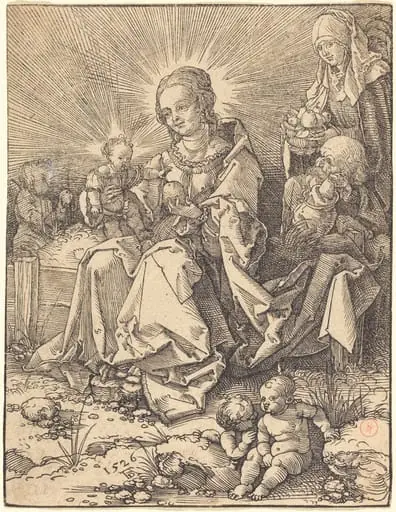 The Holy Family on a Grassy Bench, by Albrecht Dürer