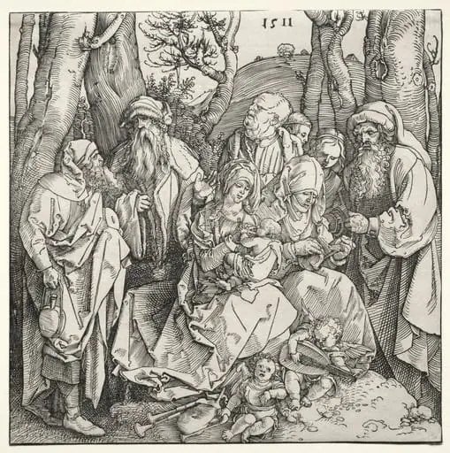 The Holy Family with Two Musician Angels, by Albrecht Dürer