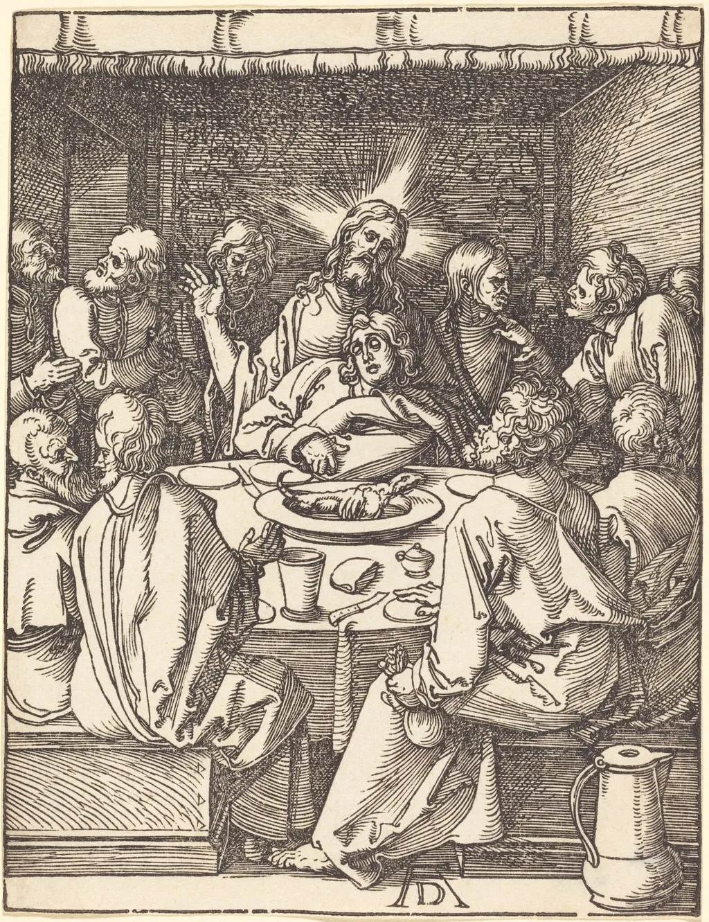The Last Supper, by Albrecht Dürer, ink, 1510