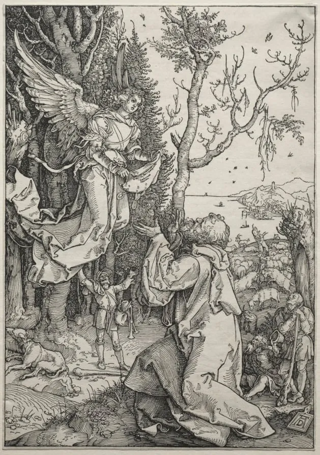 The Life of the Virgin: Joachim and the Angel, by Albrecht Dürer, 1504