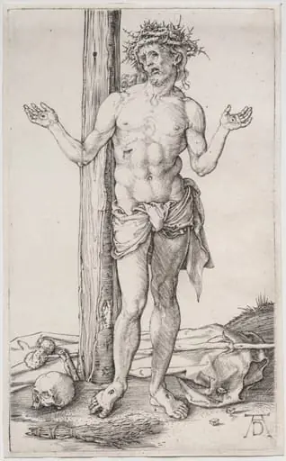 The Man of Sorrows Standing, with Hands Raised, by Albrecht Dürer