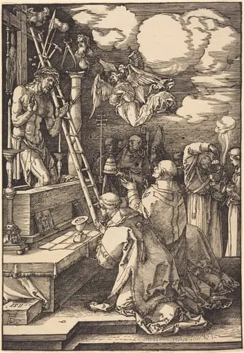 The Mass of Saint Gregory, by Albrecht Dürer