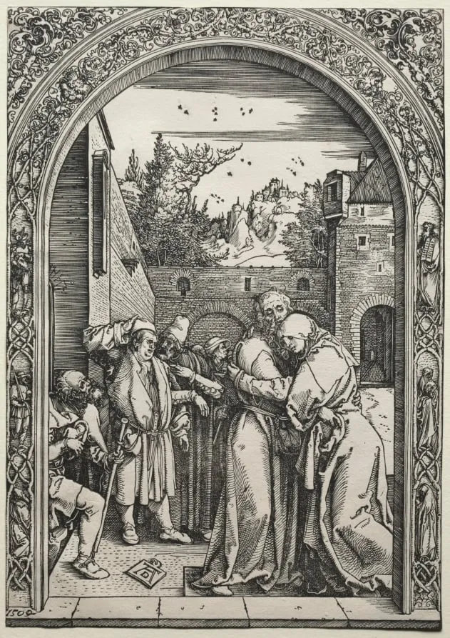 The Meeting of Joachim and Anna at the Golden Gate, by Albrecht Dürer, 1504