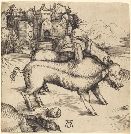 The Monstrous Pig of Landser, by Albrecht Dürer