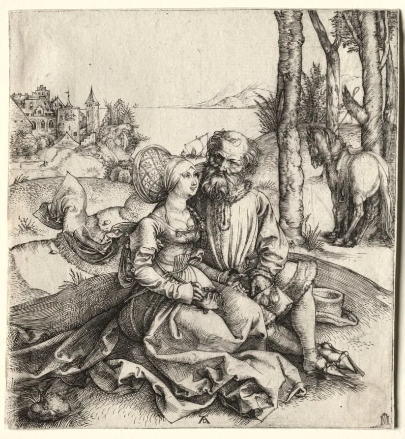 The Offer of Love (or the Ill-Assorted Couple), by Albrecht Dürer, 1496
