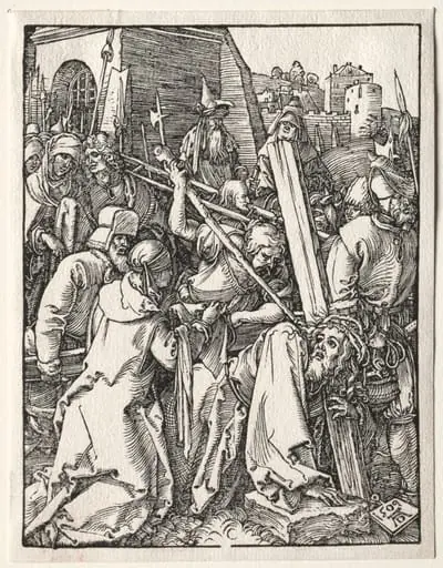The Small Passion:  Christ Bearing the Cross, by Albrecht Dürer
