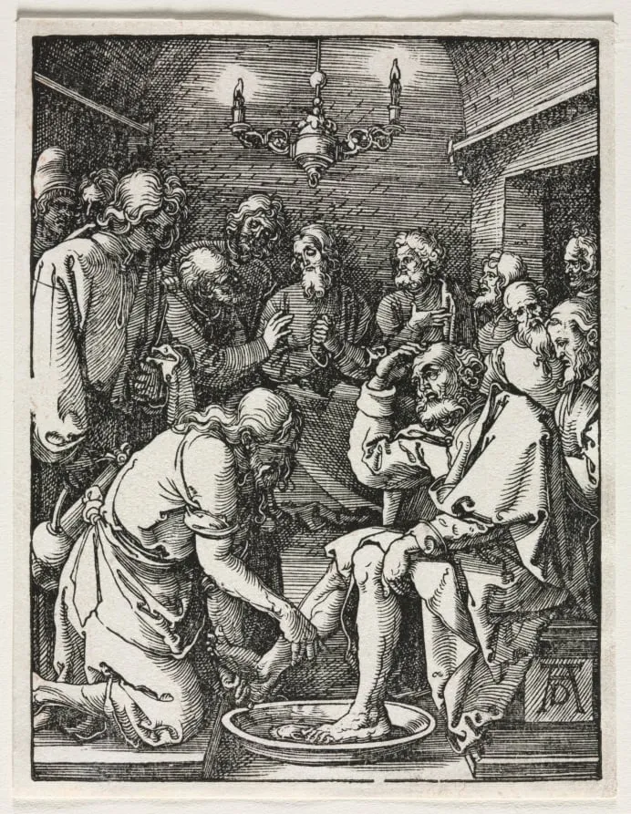 The Small Passion: Christ Washing St. Peter's Feet, by Albrecht Dürer, 1510