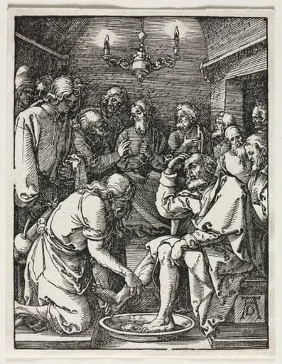 The Small Passion: Christ Washing St. Peter's Feet, by Albrecht Dürer