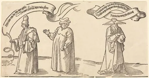 The Teacher, the Clergyman, and Providence, by Albrecht Dürer