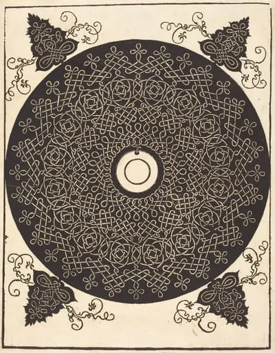 The Third Knot (with a black circle on a white medallion), by Albrecht Dürer