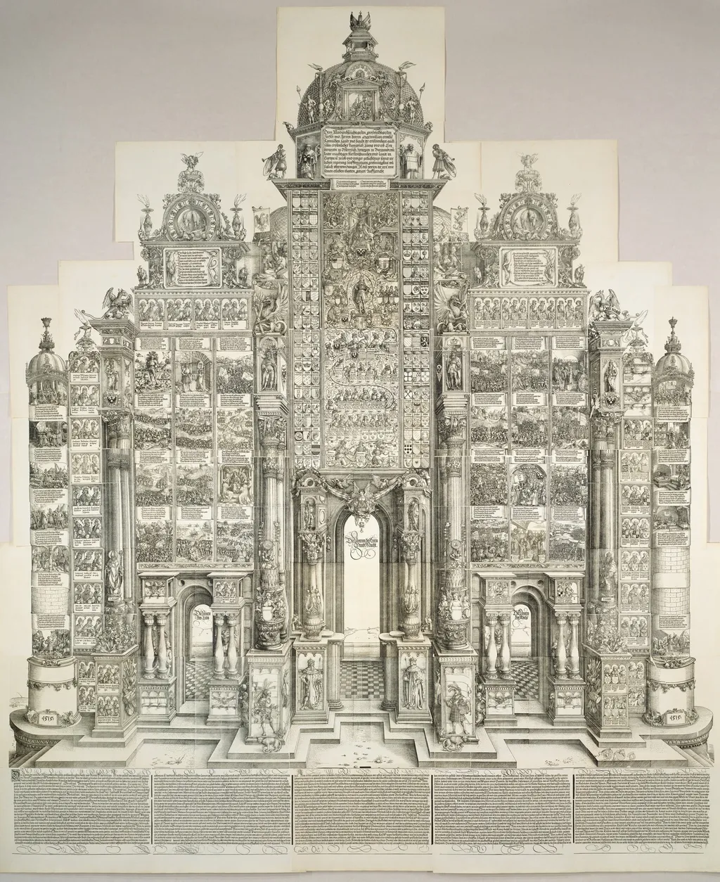 The Triumphal Arch of Maximilian, by Albrecht Dürer, ink, 1515