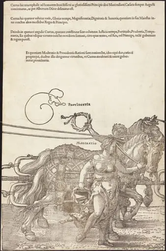 The Triumphal Chariot of Maximilian I (The Great Triumphal Car) [plate 3 of 8], by Albrecht Dürer