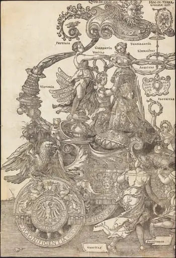 The Triumphal Chariot of Maximilian I (The Great Triumphal Car) [plate 1 of 8], by Albrecht Dürer