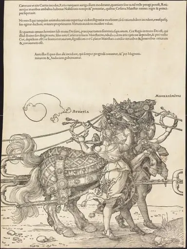 The Triumphal Chariot of Maximilian I (The Great Triumphal Car) [plate 7 of 8], by Albrecht Dürer