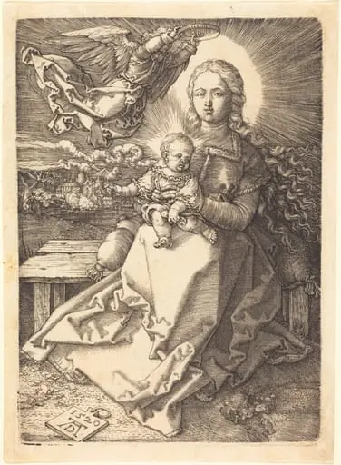 The Virgin and Child Crowned by One Angel, by Albrecht Dürer