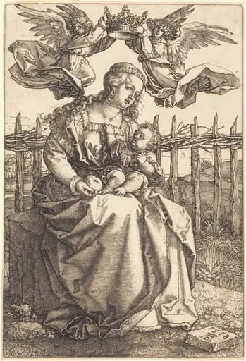 The Virgin and Child Crowned by Two Angels, by Albrecht Dürer