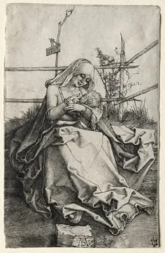 The Virgin and Child on a Grassy Bench, by Albrecht Dürer