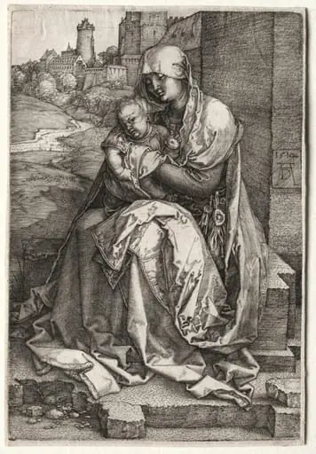 The Virgin and Child Seated by the Wall, by Albrecht Dürer