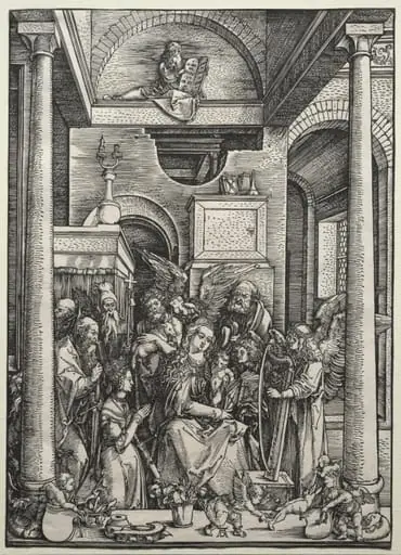 The Virgin and Child Surrounded by Saints and Angels, by Albrecht Dürer