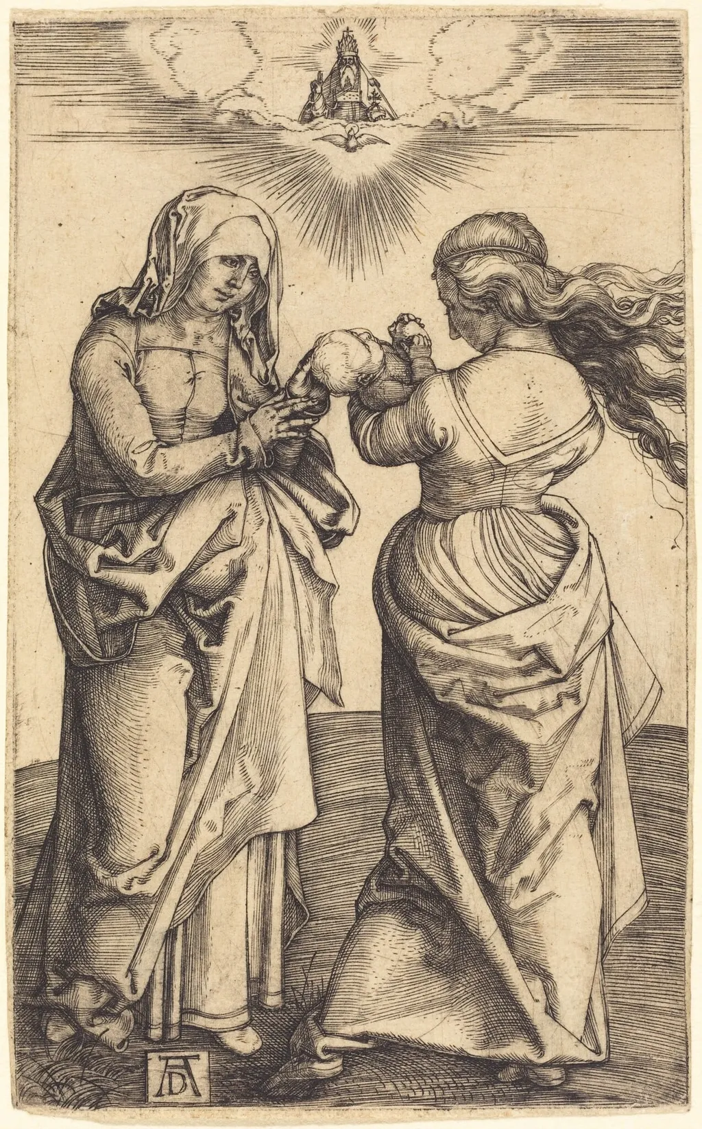 The Virgin and Child with Saint Anne, by Albrecht Dürer, ink, 1500