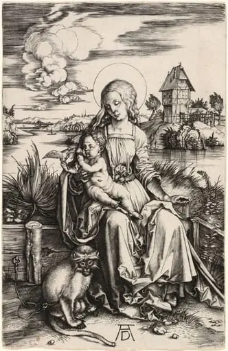 The Virgin and Child with the Monkey, by Albrecht Dürer