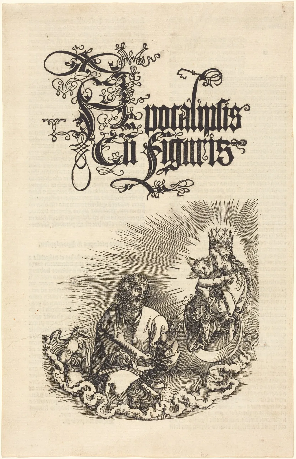 The Virgin Appearing to Saint John, by Albrecht Dürer, ink, 1510