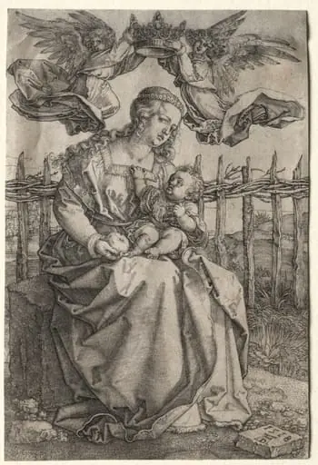 The Virgin Crowned by Two Angels, by Albrecht Dürer
