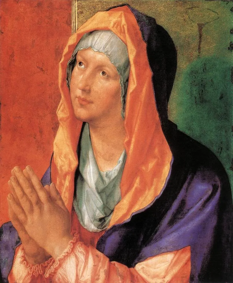 The Virgin Mary in Prayer, by Albrecht Dürer, oil, 1518