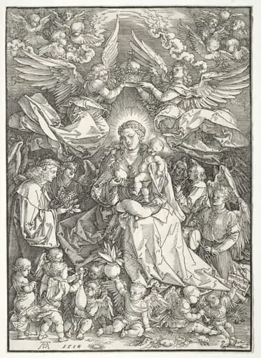 The Virgin Surrounded by Many Angels, by Albrecht Dürer