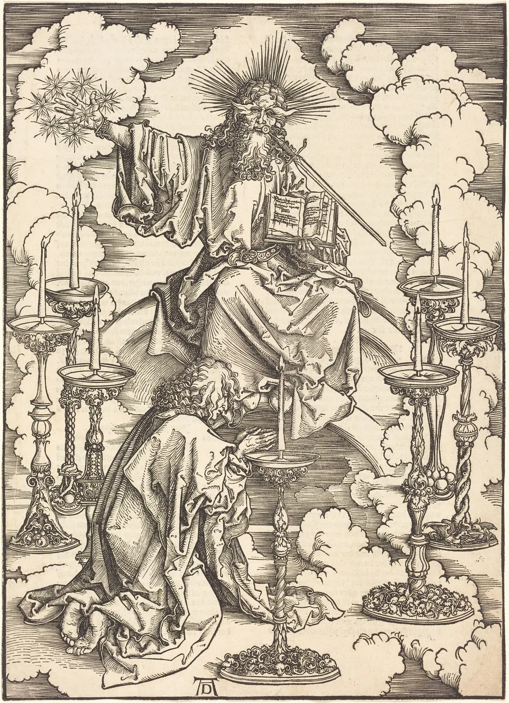 The Vision of the Seven Candlesticks, by Albrecht Dürer, ink, 1497