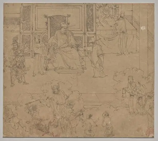 Album of Daoist and Buddhist Themes: Kings of Hells: Leaf 33