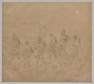 Album of Daoist and Buddhist Themes: Procession of Daoist Deities: Leaf 24, 1204