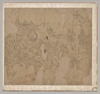 Album of Daoist and Buddhist Themes: Procession of Daoist Deities: Leaf 3